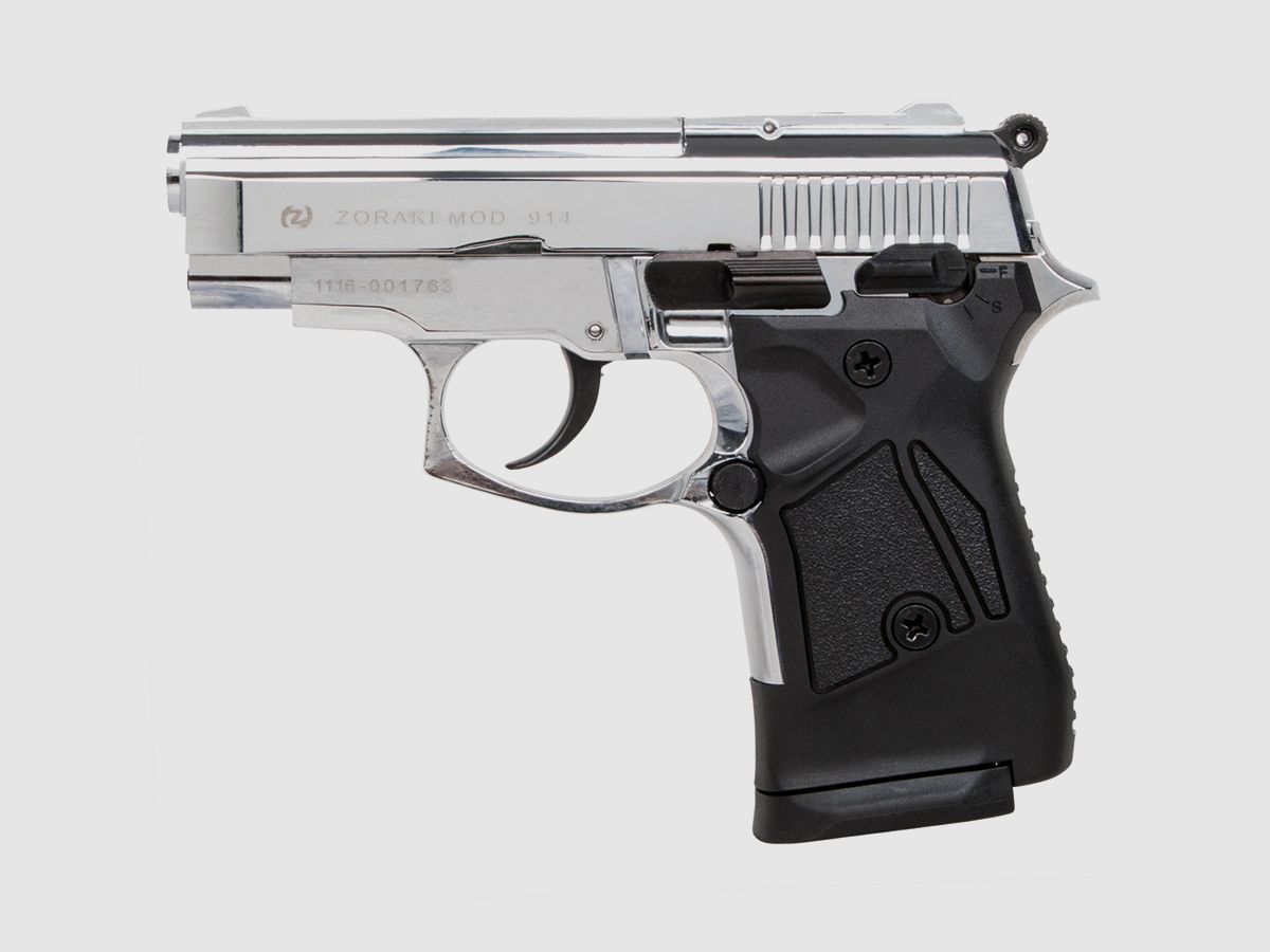 Zoraki 914 Chrom 9mm P.A.K. - Gas Signaal