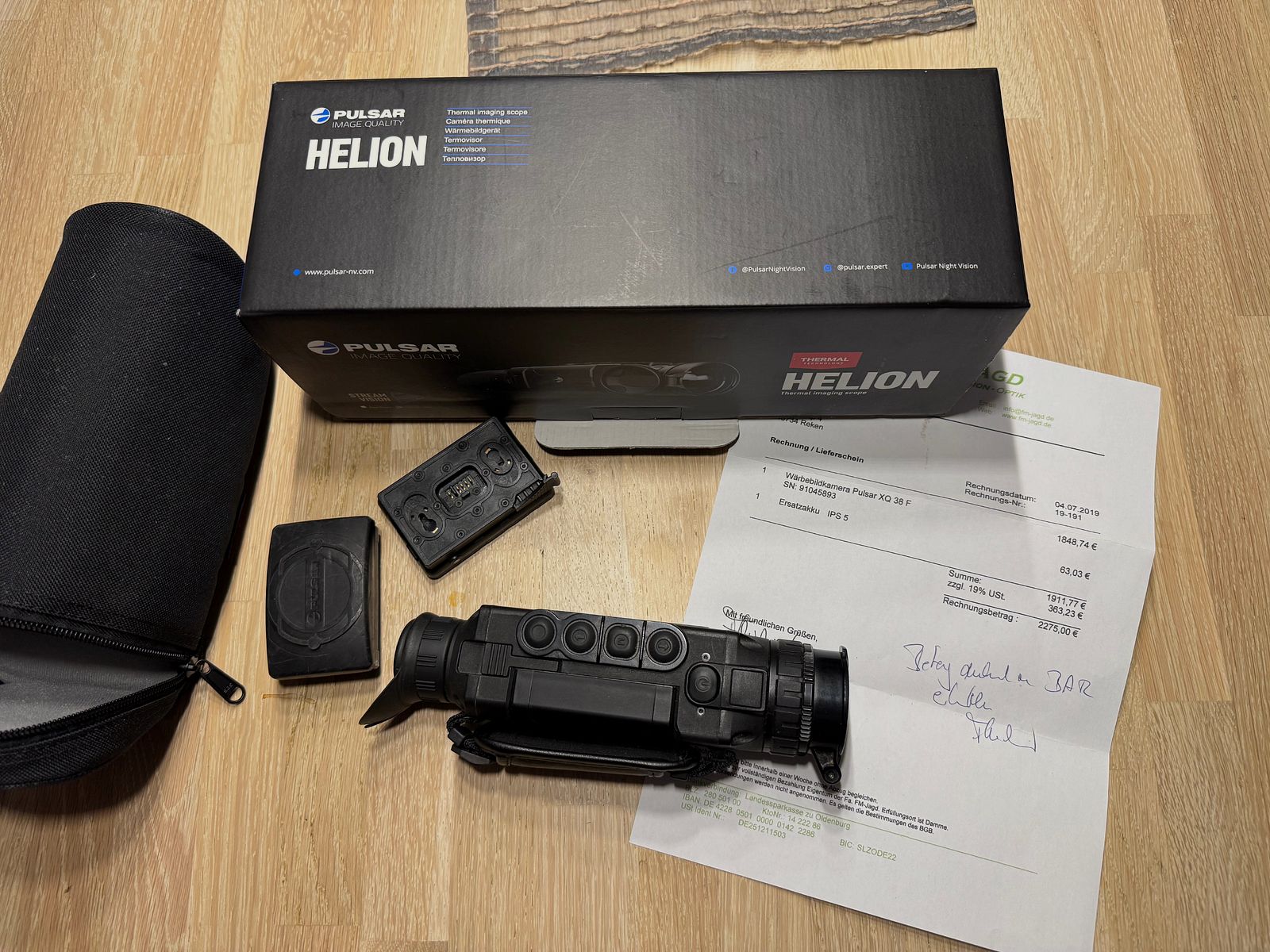 Pulsar thermal imaging camera Helion XP 38 F