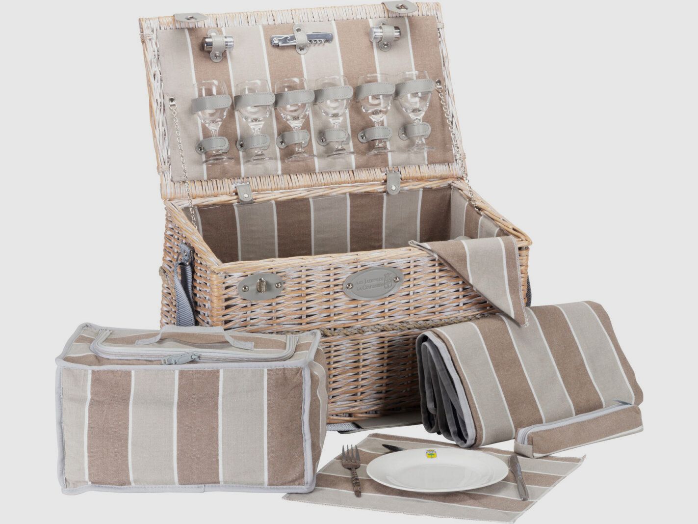 Lovergreen Picknick Motiv Picknickkorb fr sechs Personen Chinon