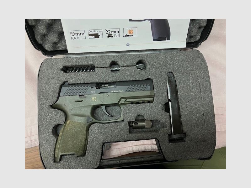 SIG SAUER P320 OD-GREEN, cal. 9mm P.A.K. PTB Nr. 1038