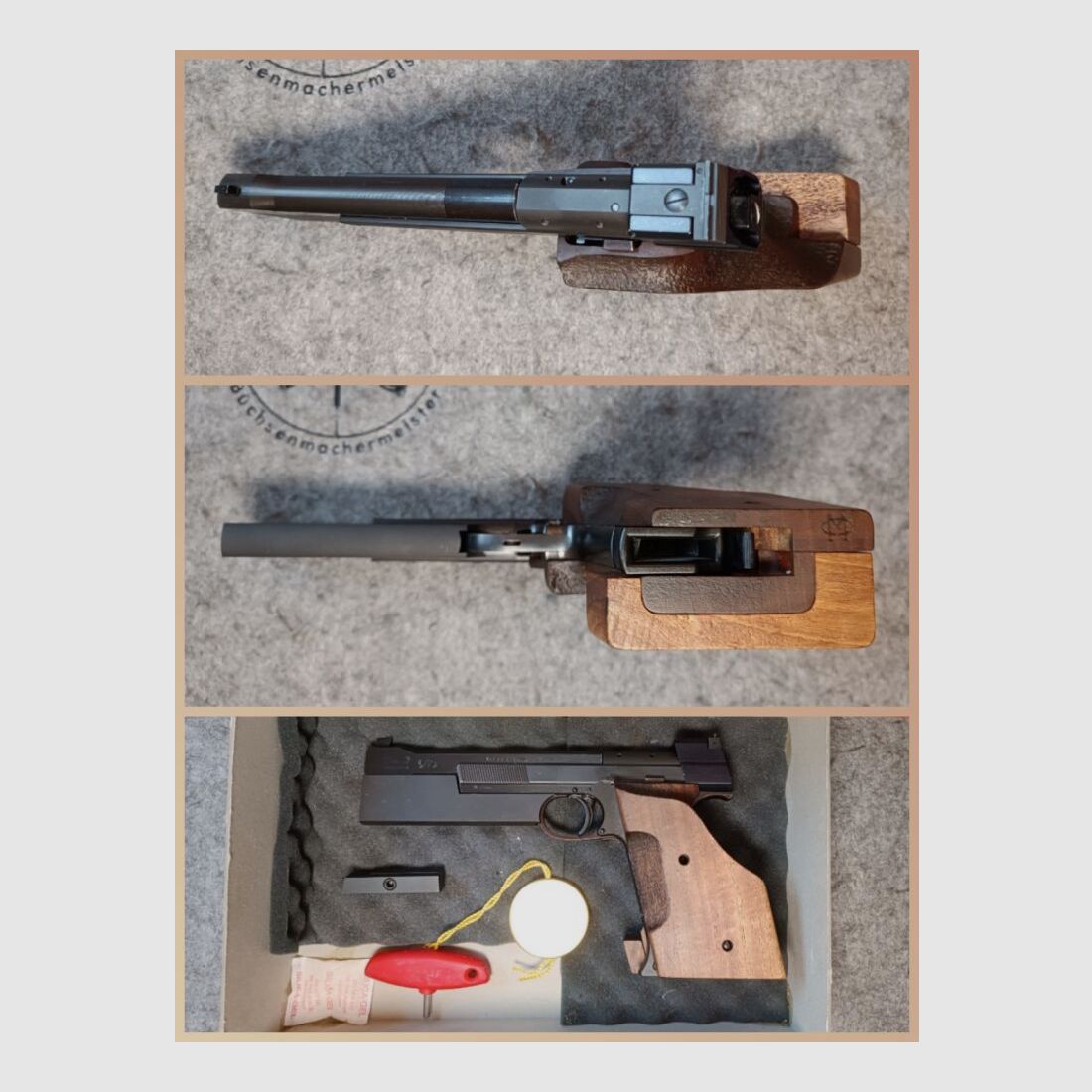 Hämmerli Suiza Mod. 215 Sport con dos pesos de cañón y accesorios