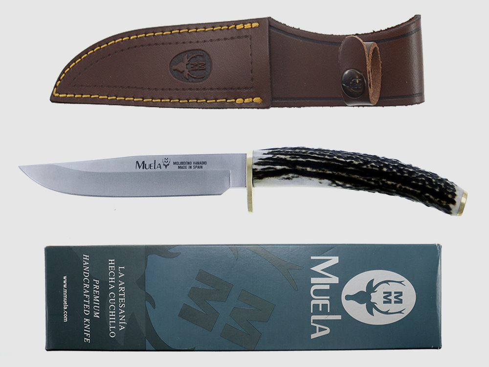 Nóż Muela Deer Stag Grey Plain Leath