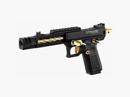 Réplique airsoft Pistolet GBB Lancer Tactical Cthulhu noir/or 6mm