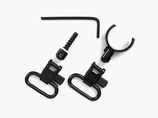 Set di ganci QD Magnum Uncle Mike's con morsetto per canna per fucili (0.800 - 0.850), Nero