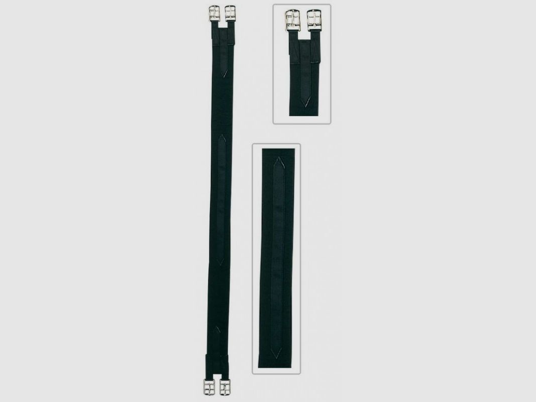 Rechthoekige Nylonriem Zwart 90cm