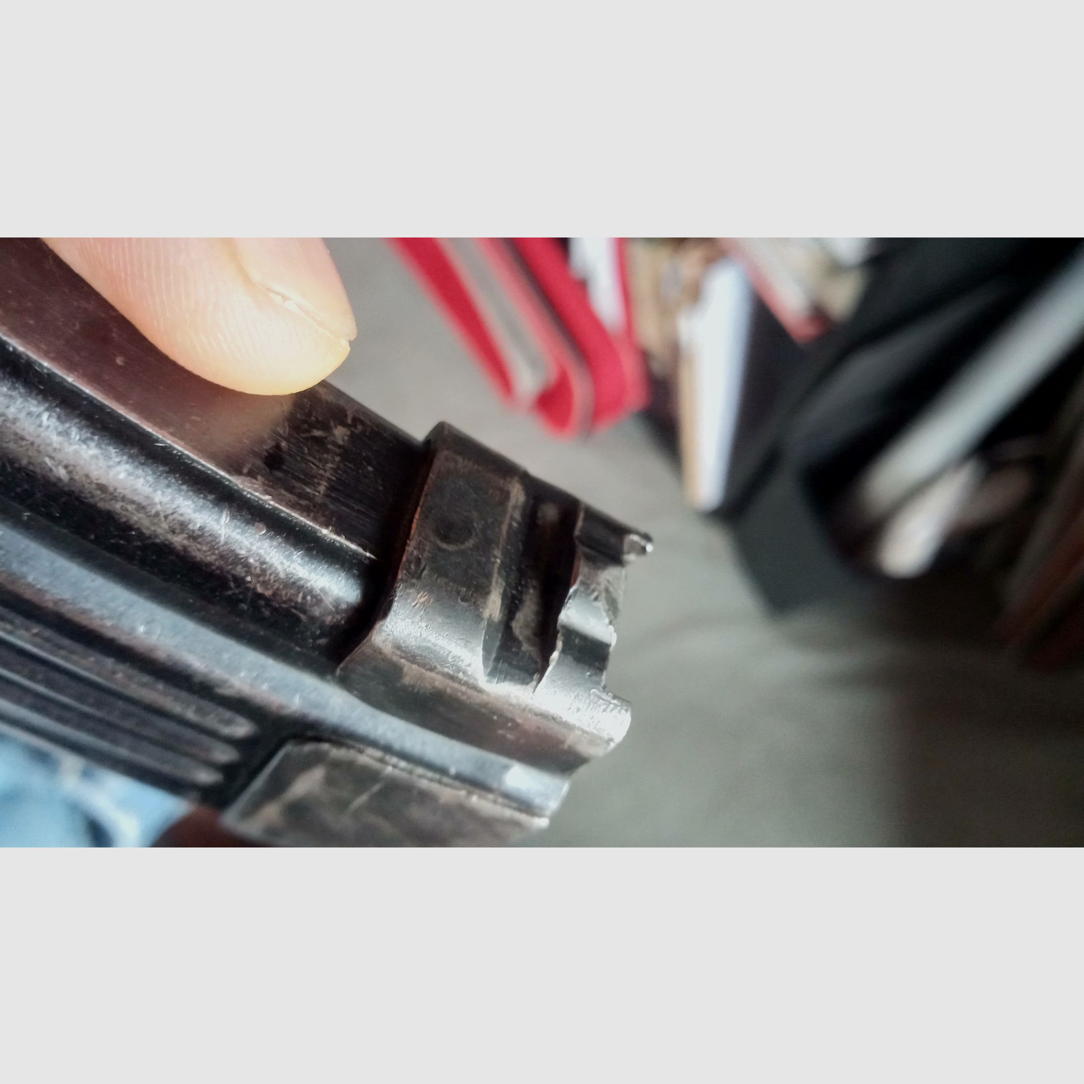 Sehr wahrscheinlich frühes polnisches kbkg wz. 60 / AK47 Stahl Deko Magazin (unbrauchbar/deaktiviert) // KBK AKGN WZ.60 / passt auch in GSG Co2 Cybergun genannt China-Yunker