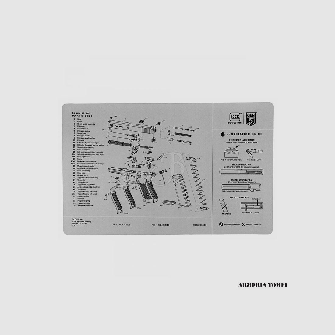 GLOCK – TAPPETINO GEN5 -GRIGIO
