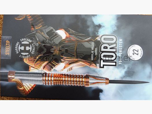 Harrows Steel Darts Toro 90% Set di freccette in tungsteno di alta qualità con aste e flight