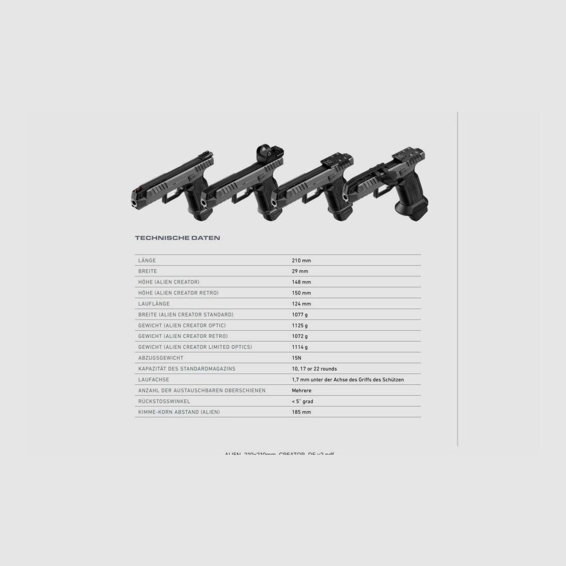 Lauge Arms Alien Creator Modell 2024 9mm Luger