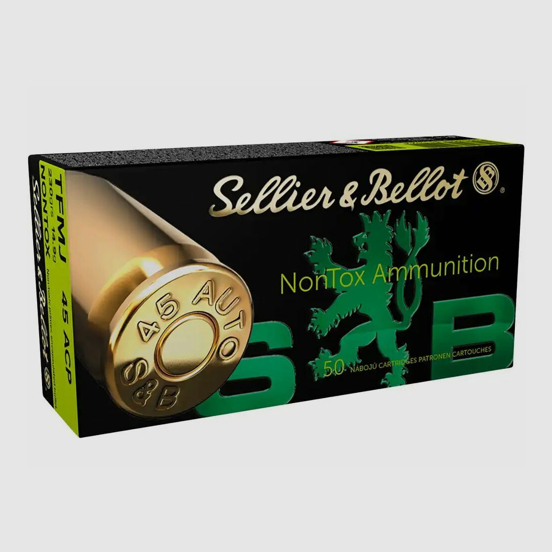 Sellier & Bellot	 .45 ACP Sellier & Bellot TFMJ NonTox 14,9g/230grs. - 1000 Schuss