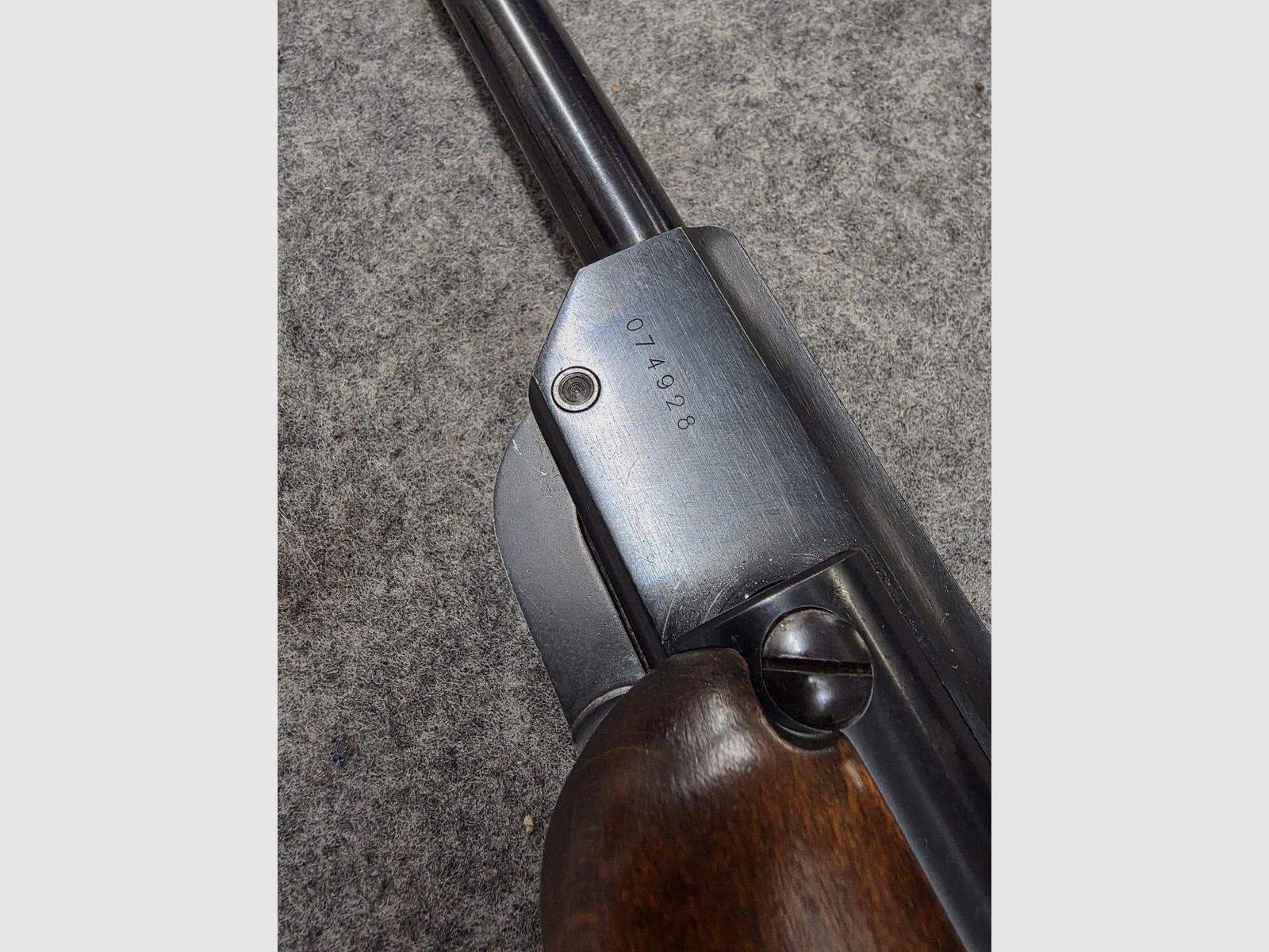 Vecchio Walther Mod. 53 Knicker carabina ad aria con diottra senza marchio F degli anni '50/'60 cal. 4,5mm Diabolo, immagine 5 di 12
