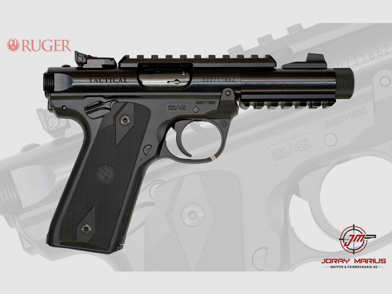 Ruger Mark IV 22/45 Tactical Black Oxide .22lr 4.4”, Bild 1 von 2