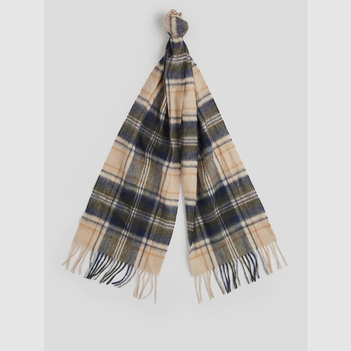 Barbour New Check Tartan Schal Beige