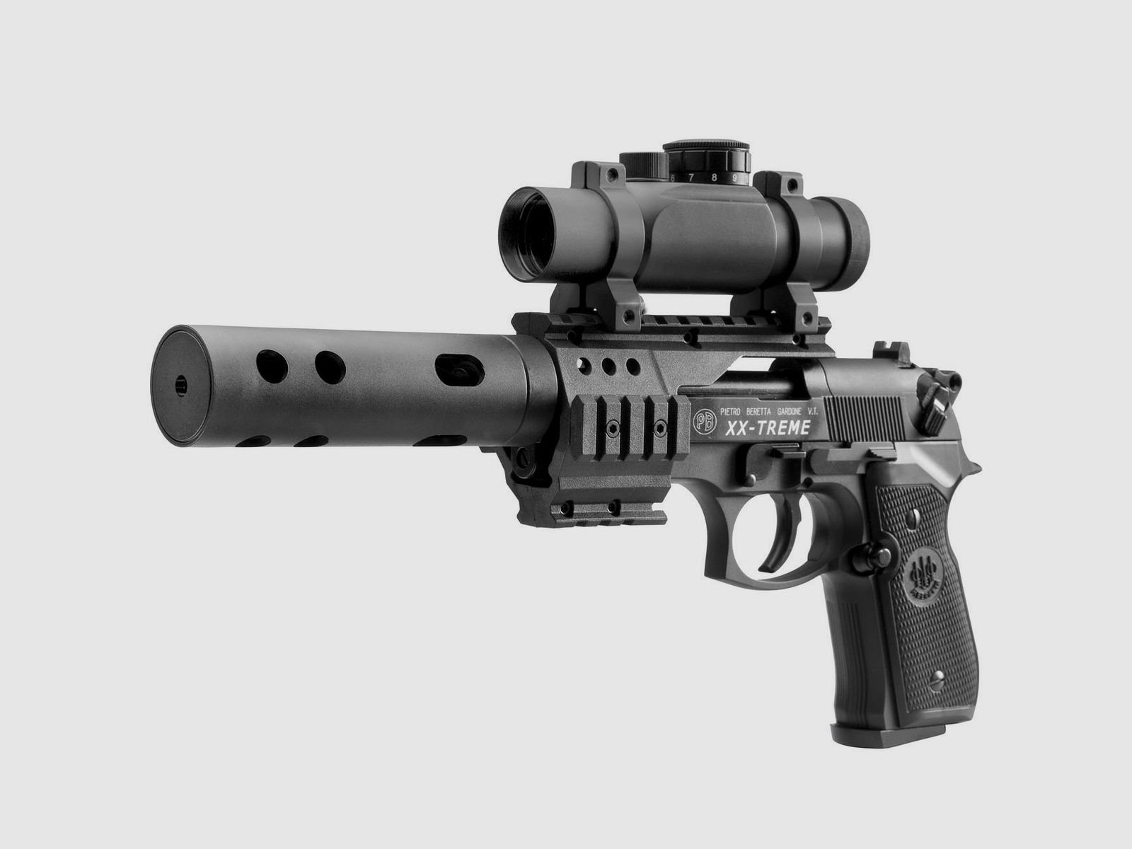 Beretta M92 FS XXTREME CO2 Luftpistole 4,5mm Diabolo Vollmetall + Zielpunktgerät + Koffer