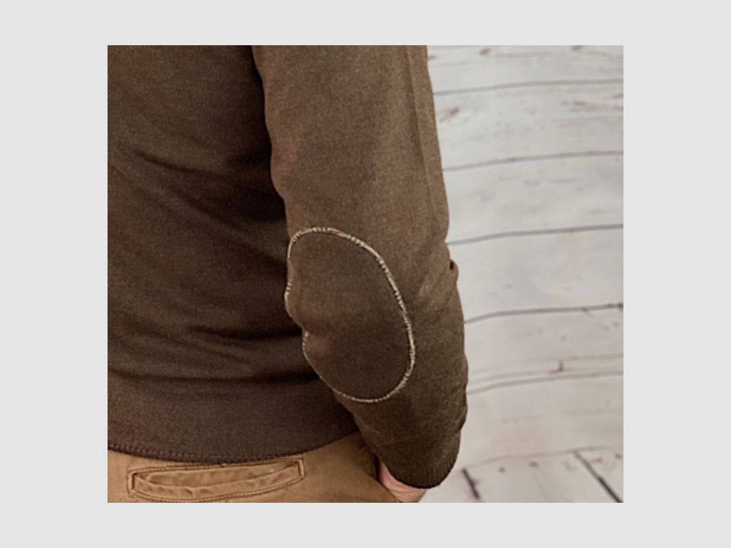 Herrenpullover V-Ausschnitt Braun, Bild 2 von 3