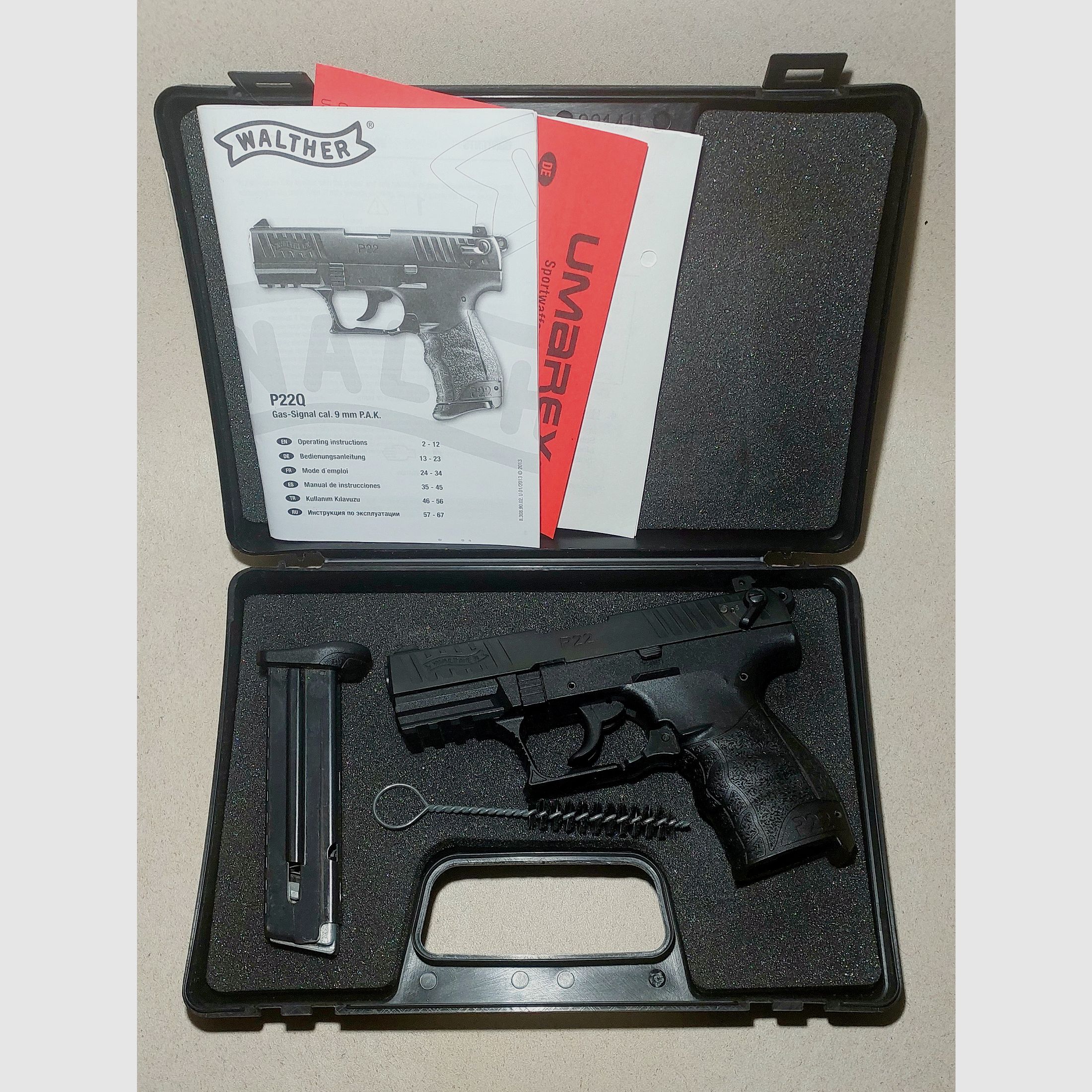 Walther P22Q Schreckschuss Pistole 9mm P.A.K. schwarz