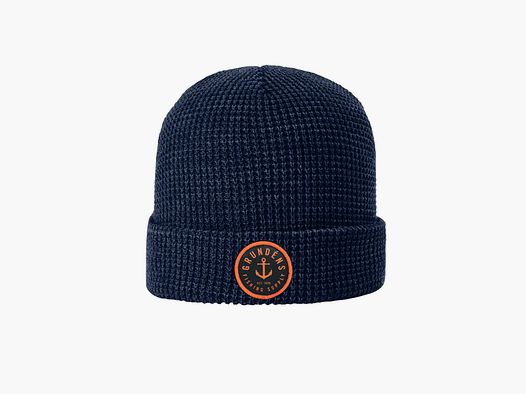 Grundéns Anchor Waffle Beanie Navy