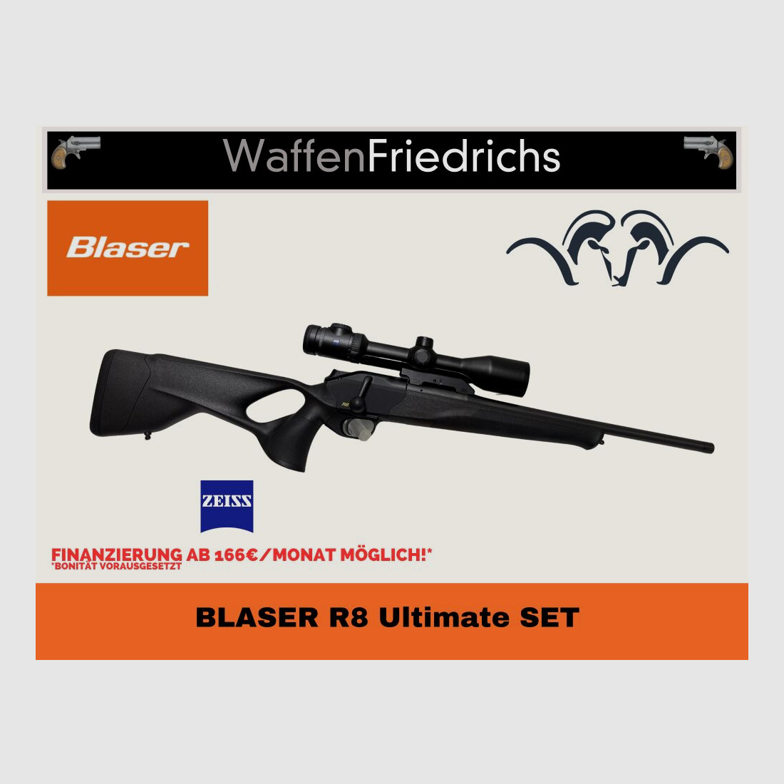 BLASER R8 Ultimate Komplettset ZEISS - Waffen Friedrichs
