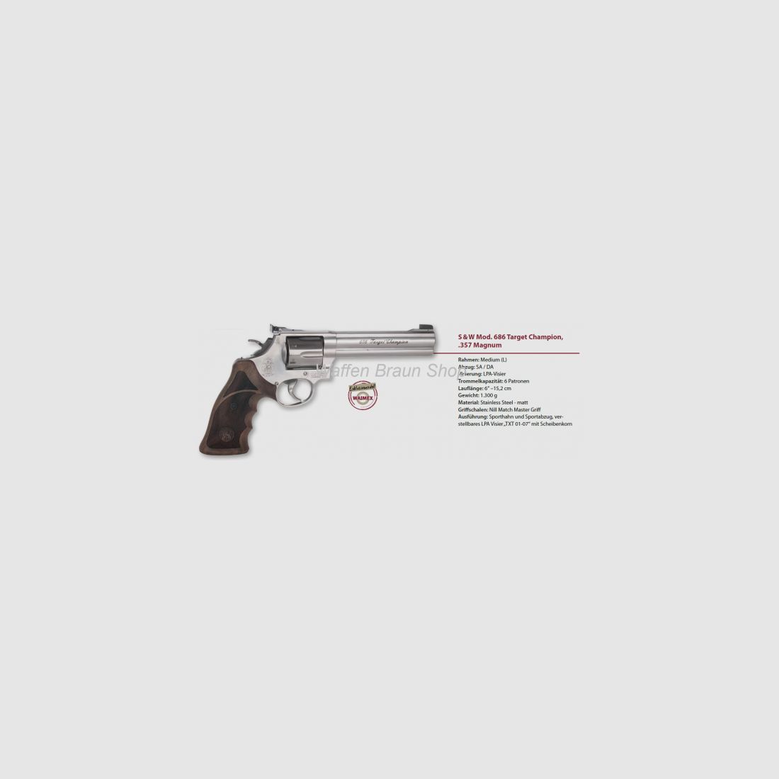 Smith & Wesson Mod 686 Target Champion 357 Mag