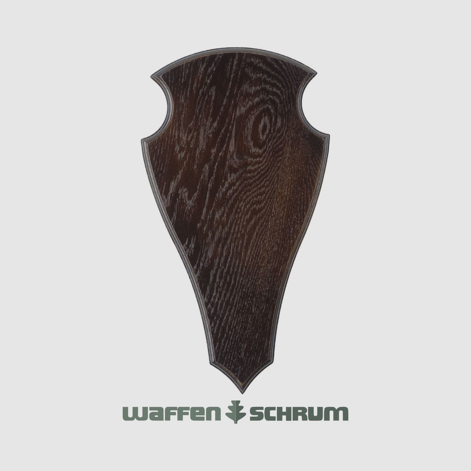 Eurohunt Geweihbrett 32x18cm Eiche - Dunkel - Spitz
