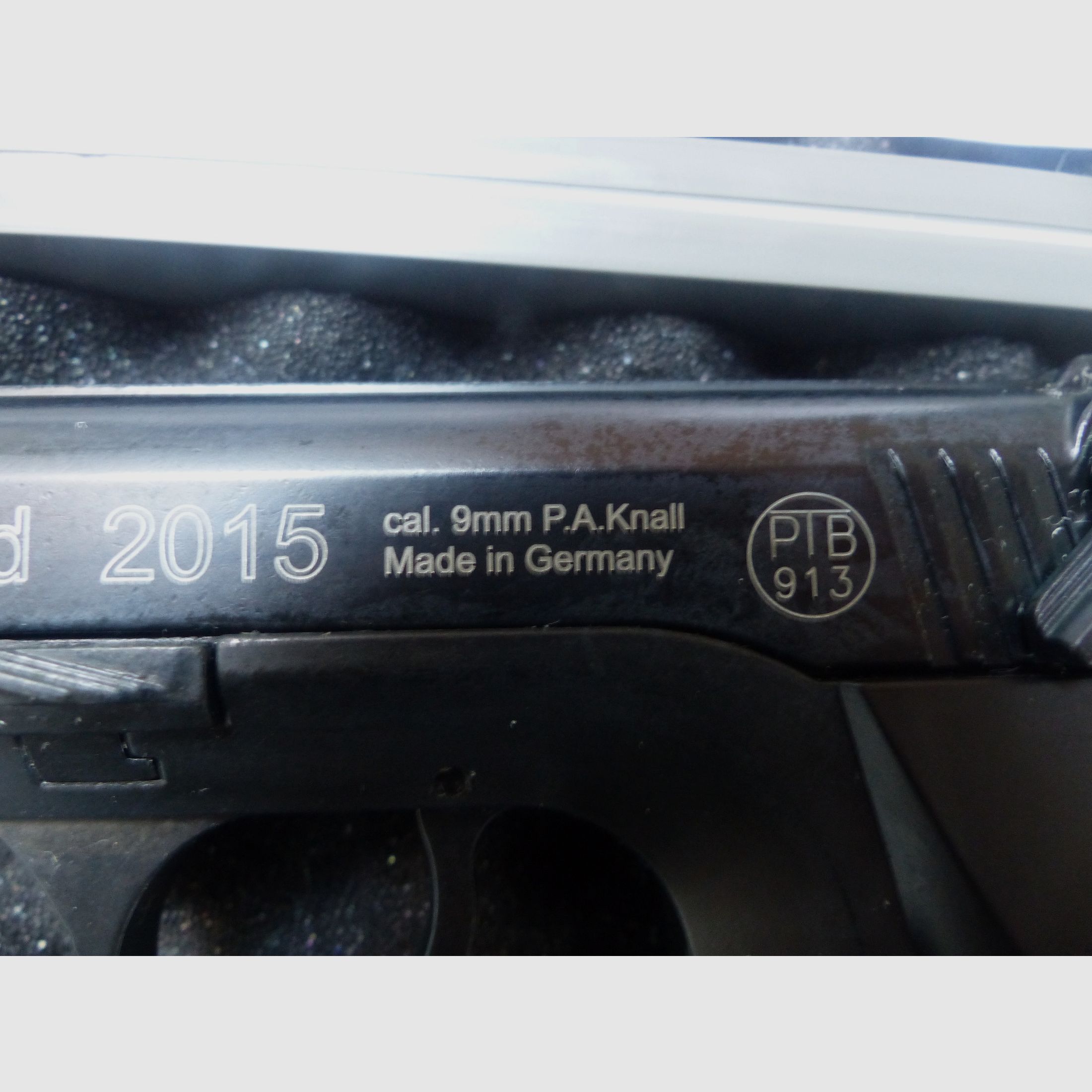 Record 2015 Cal. 9mm PAK New with case, blank firing adapter, brush, manual from collection plus 50 rounds of ammunition