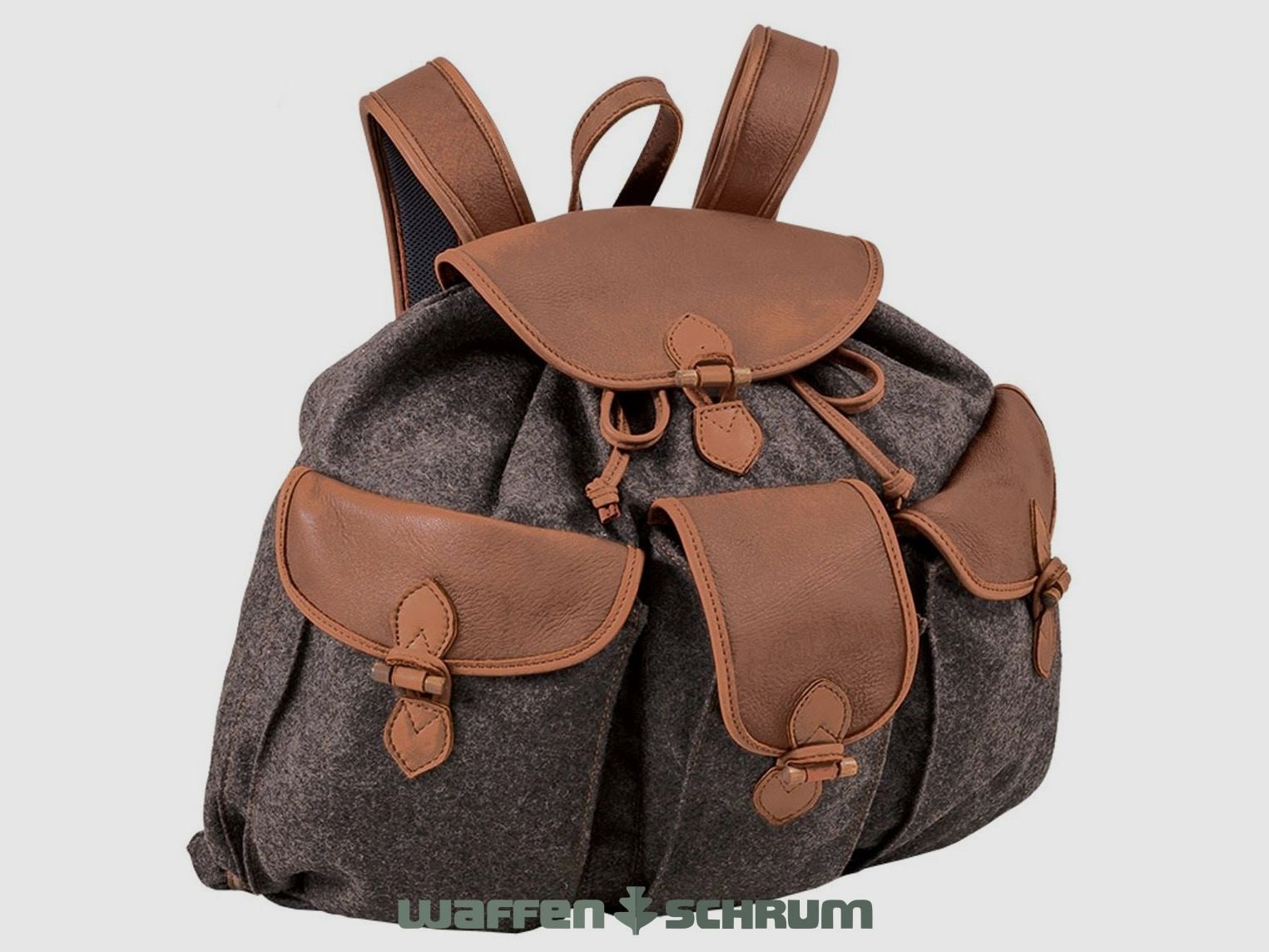 AKAH Rucksack Loden de Luxe Grau / Elchleder 30l