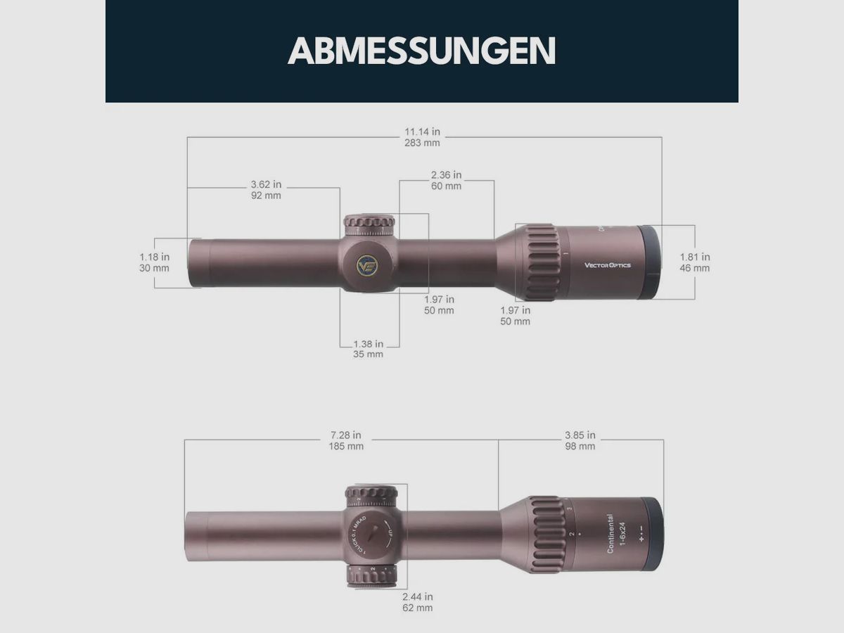 Vector Optics SCOC-34 Continental x6 1-6×24 Coyote FDE