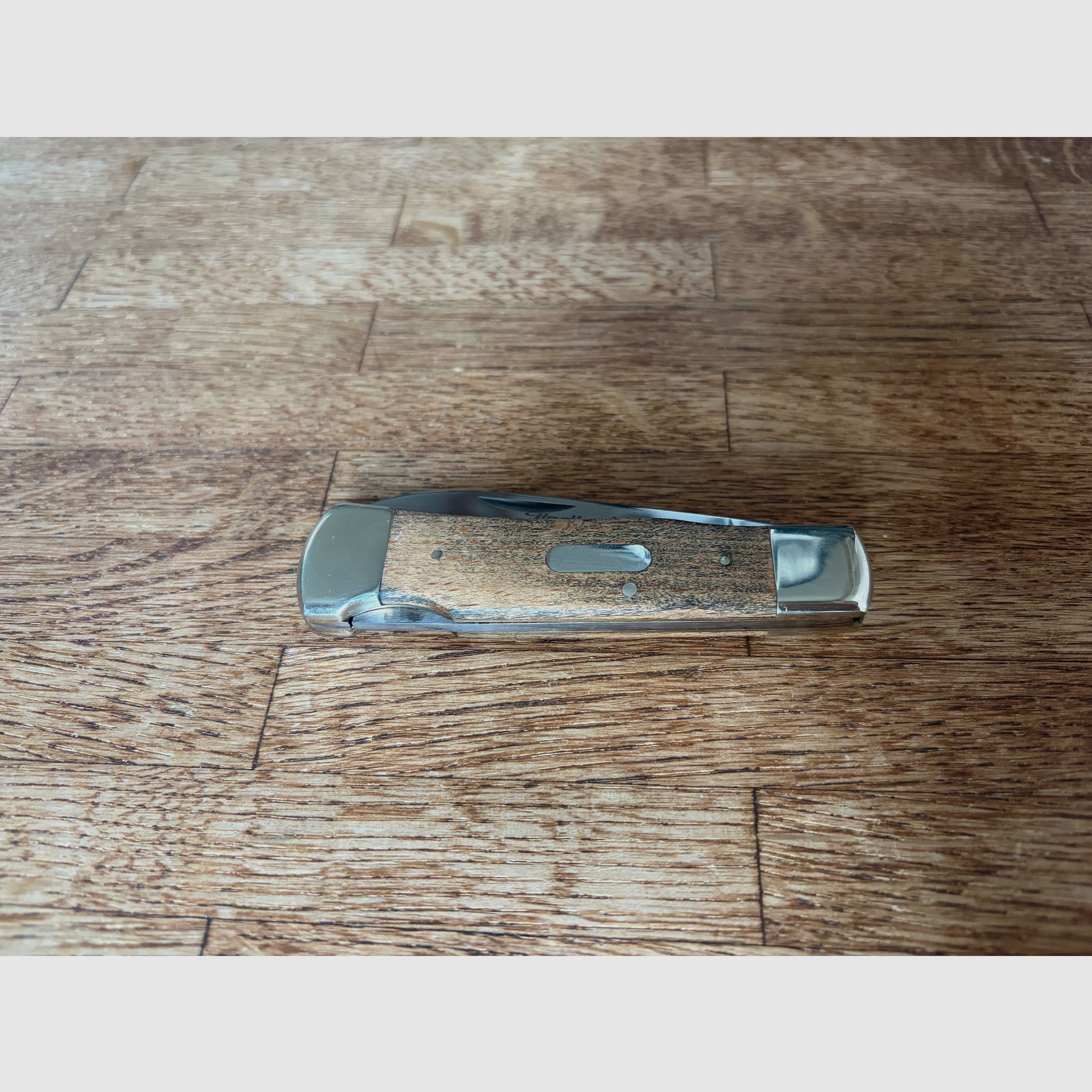 Cuchillo de bolsillo Hartkopf de madera de serpiente – Cuchillo de caballero de Solingen con herrajes de alpaca