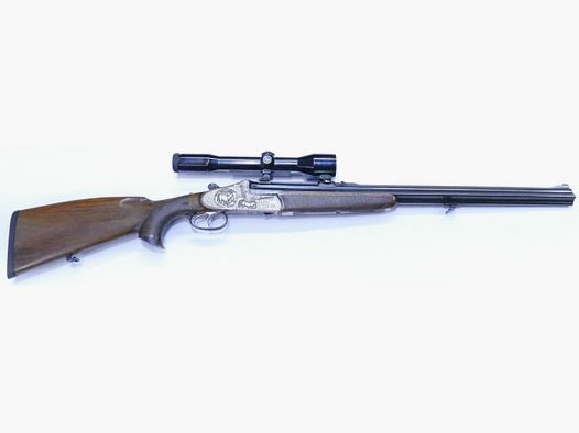 Ferlacher arme d'occasion double 16/70 6,5x57R .22Hornet double