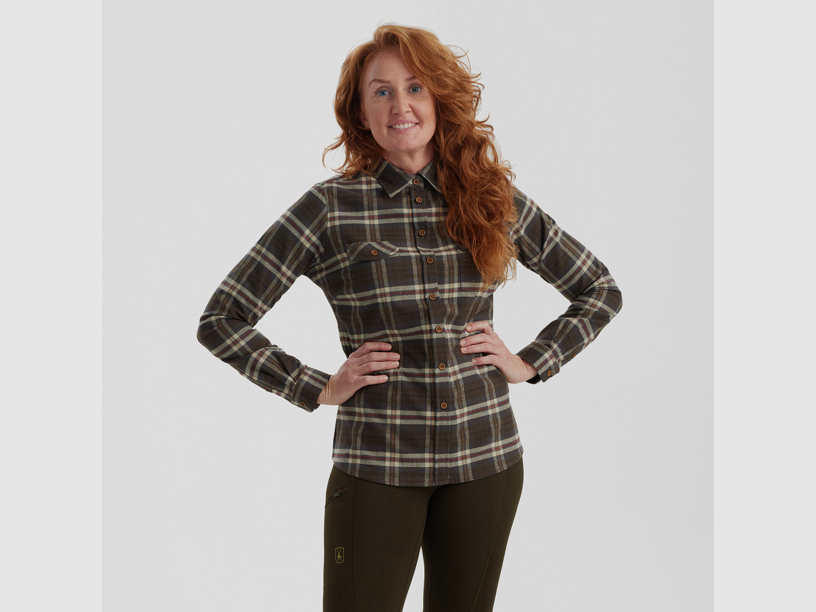 Lady Ruby Hemd - Yellow check – Kleidergröße Damen: 46