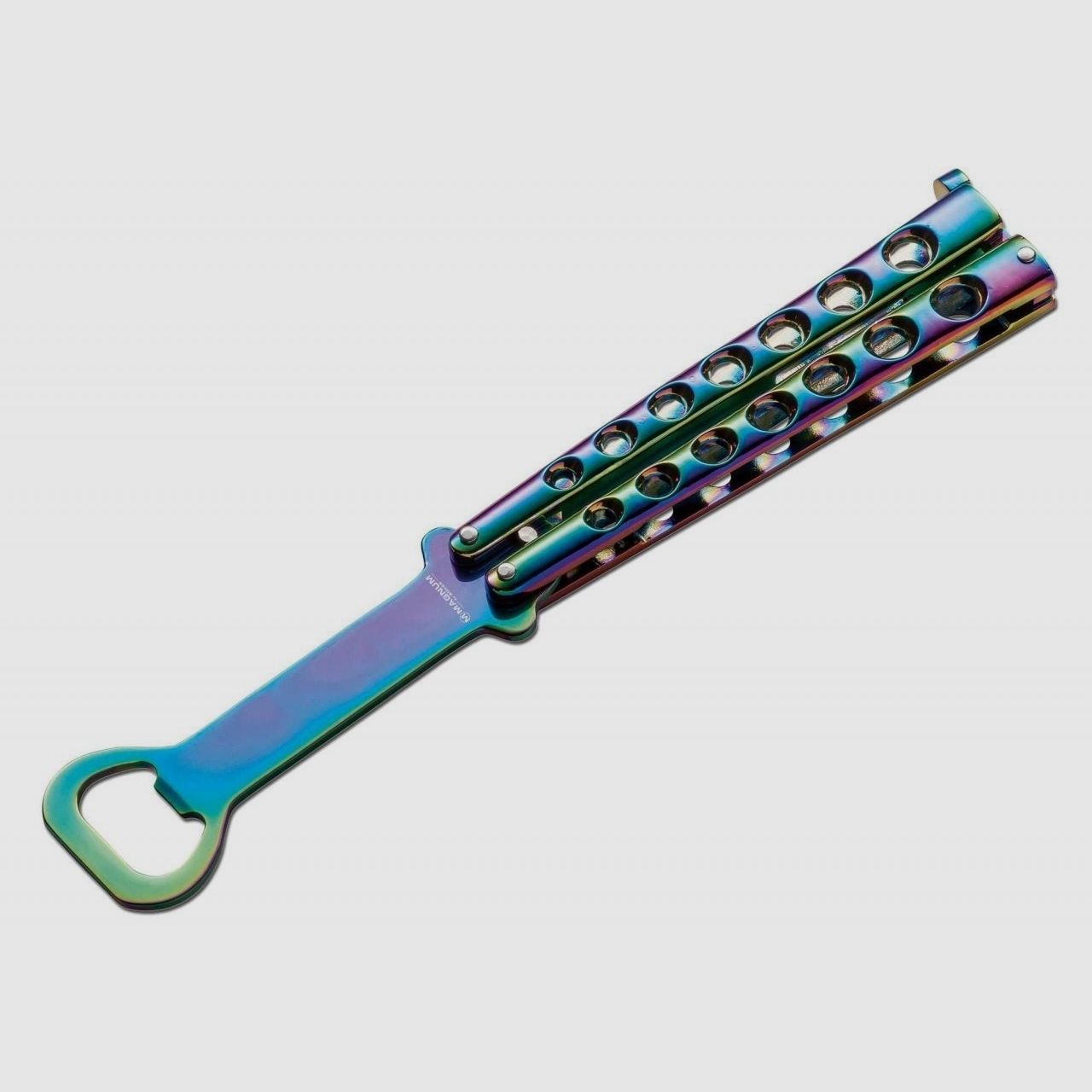 Flaschen?ffner Rainbow Balisong Butterfly Kapselheber