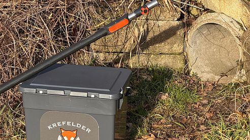 Krefelder Abfangeimer mit Krefelder Abfangkorbnetz