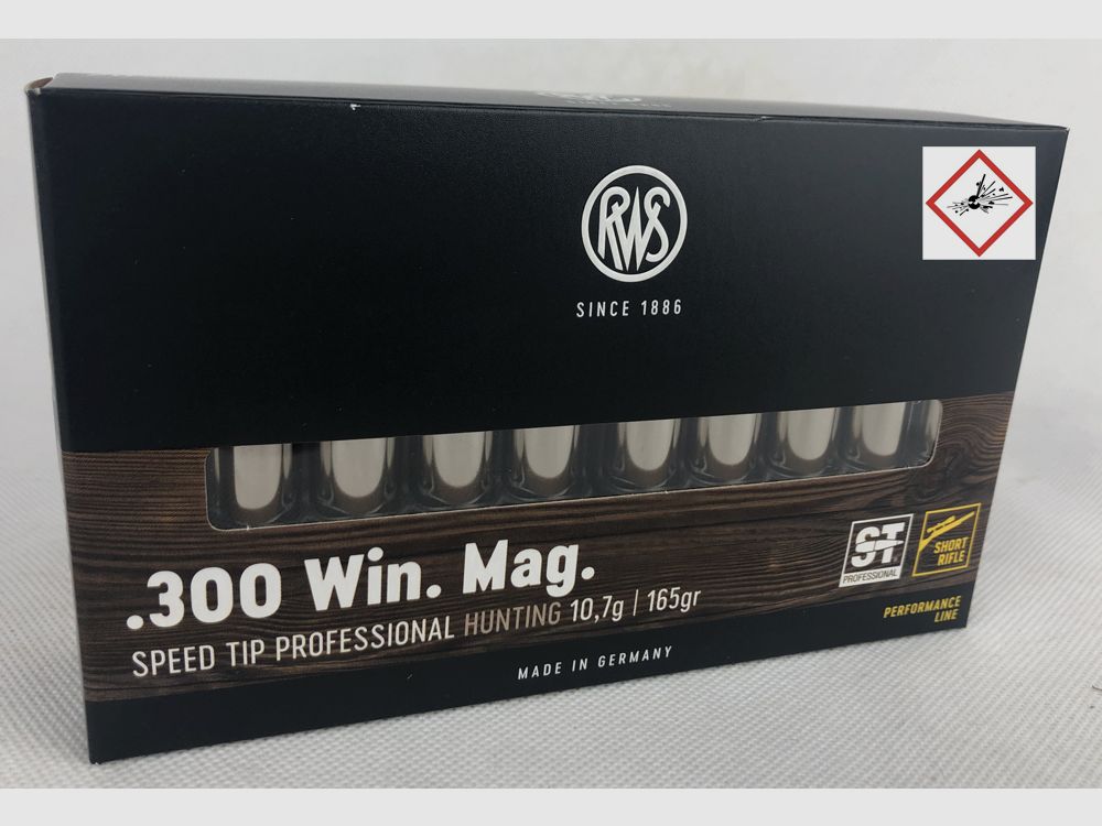 RWS Speed Tip Pro Jagdpatrone Kal. .300 Win Mag 165 grs