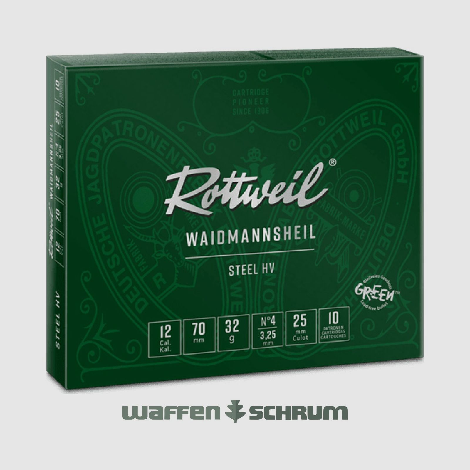 Rottweil Waidmannsheil Steel HV 12/70 3,2mm - 32g