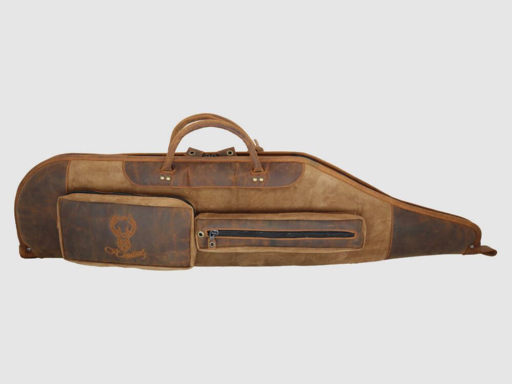 Nobil Hunting Leder Futteral 120cm in braun, handgenäht