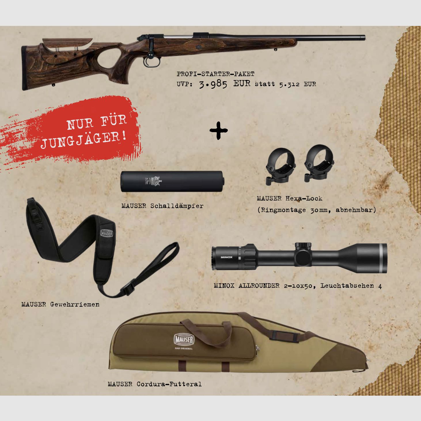 MAUSER M12 MAX | Jungjäger 2025 | Profi-Starter-Paket