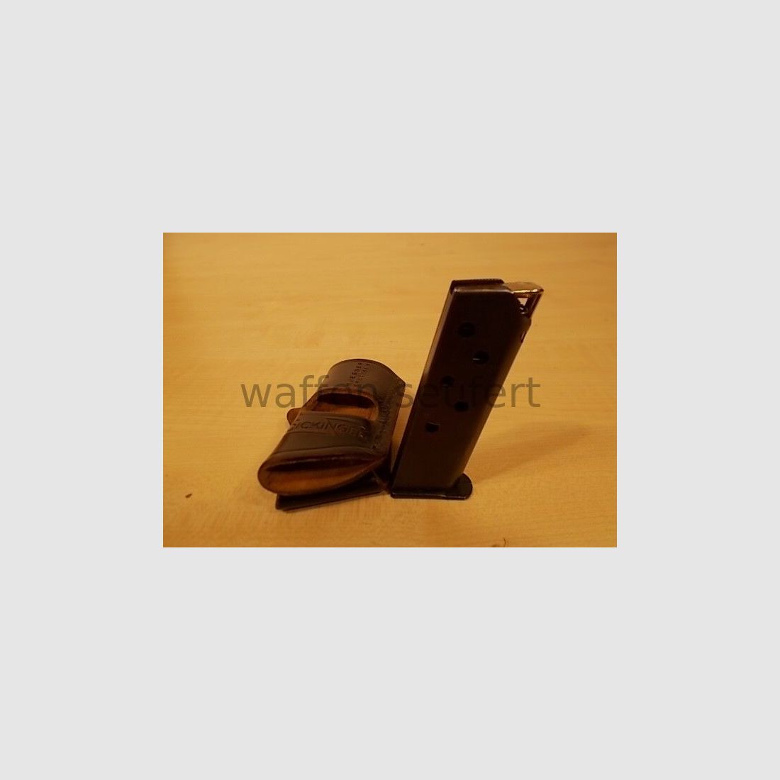 Walther PPK Magazin .9mmkurz mit HUEBNER Gürtelholster