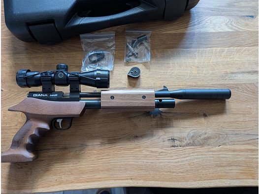 Diana Bandit mit Koffer und Zubehör Pressluft Luftpistole 