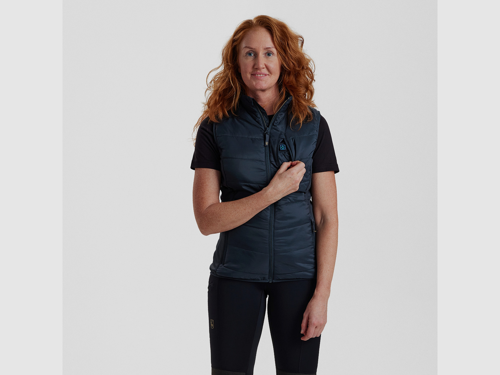 Gilet Matelassé Chauffant Deerhunter Femme Bleu Foncé 36