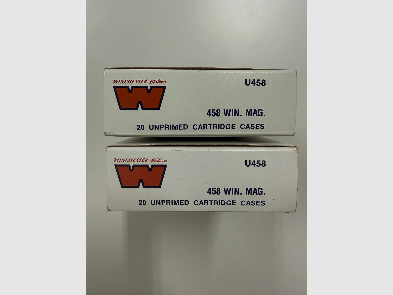.458 Win Mag Winchester cases in the original packaging