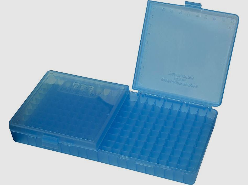 Pudełko na amunicję P200-45-24 MTM niebieskie (200szt, 45ACP, 40SW i in.), zdjęcie 2 z 2