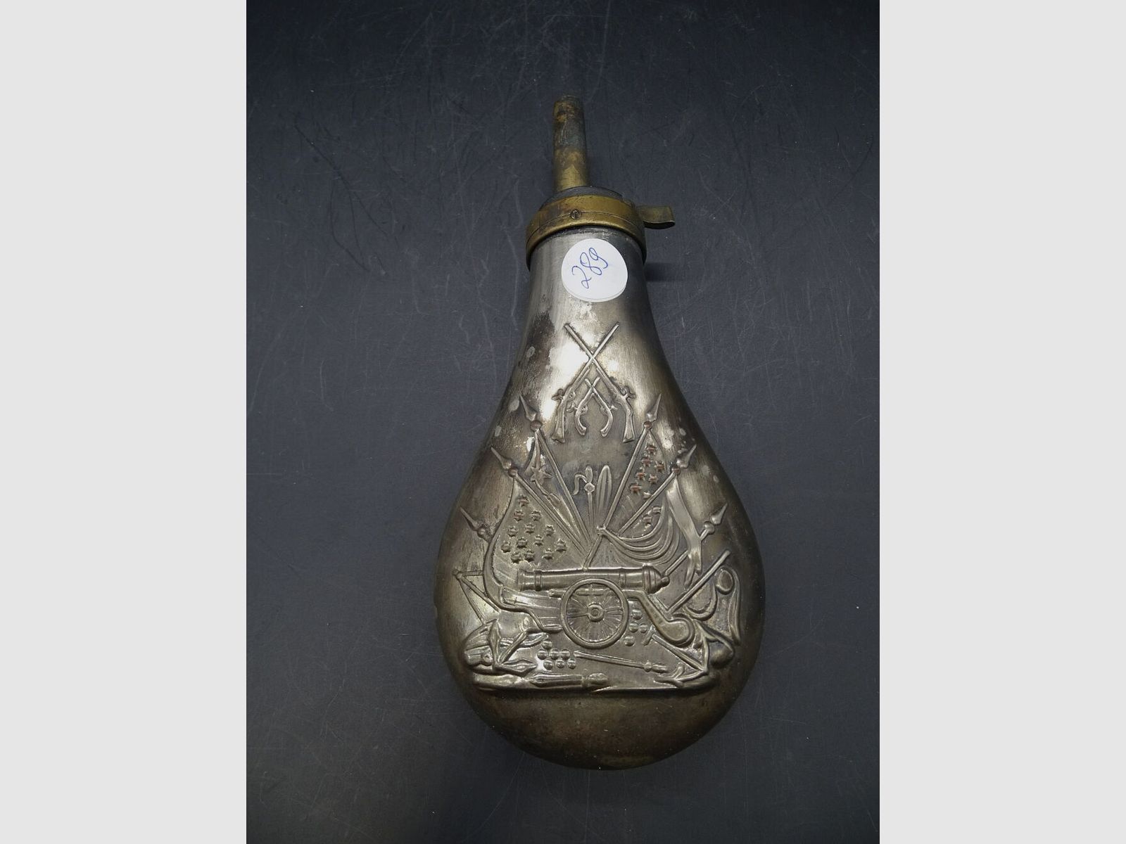 Pulverfüller Pulverflasche versilbert