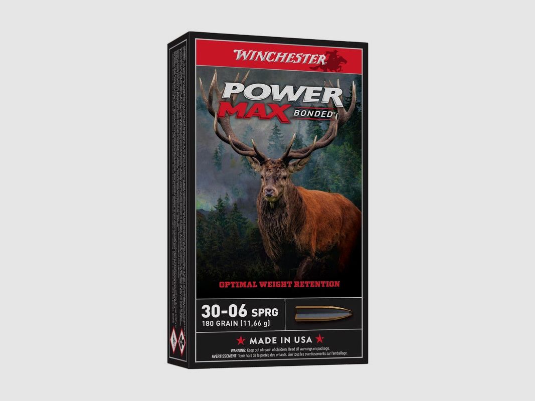 30-06 Sprg WINCHESTER POWER-MAX BONDED 180gr