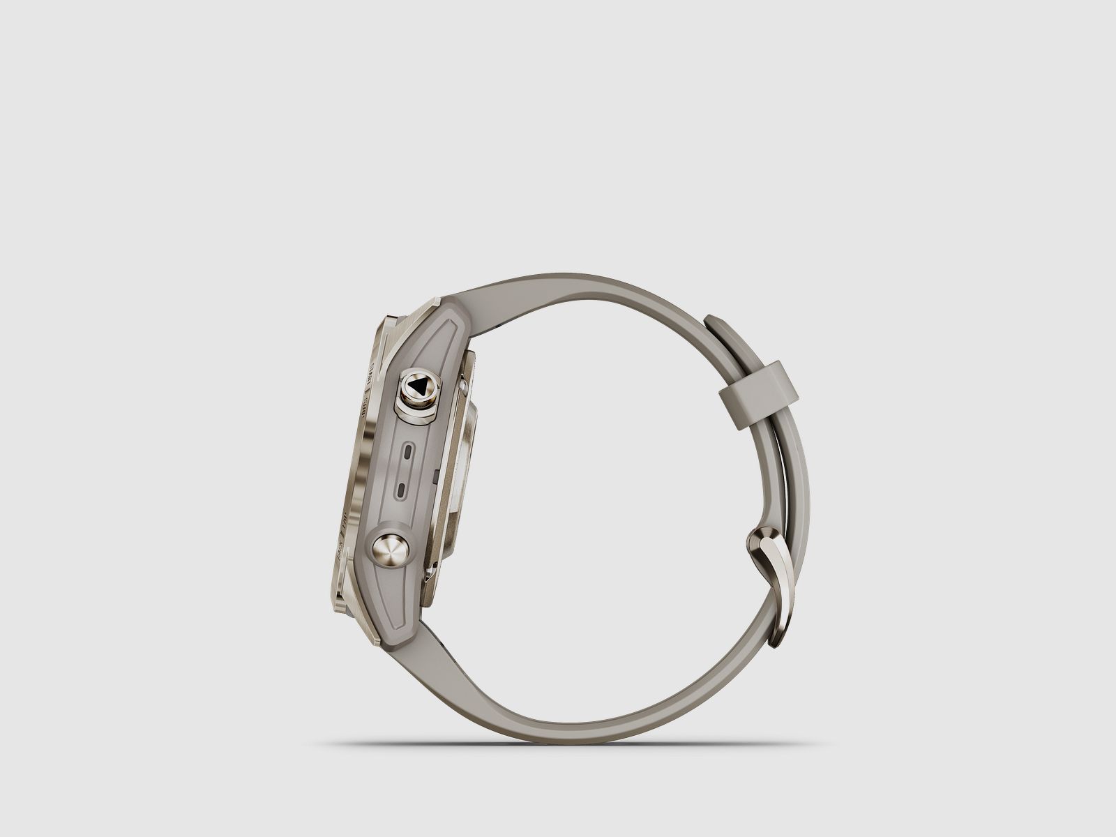 Garmin fēnix® 7S Pro – Sapphire Solar Edition, Beige/Oro chiaro con cinturino in silicone QuickFit® da 20 mm