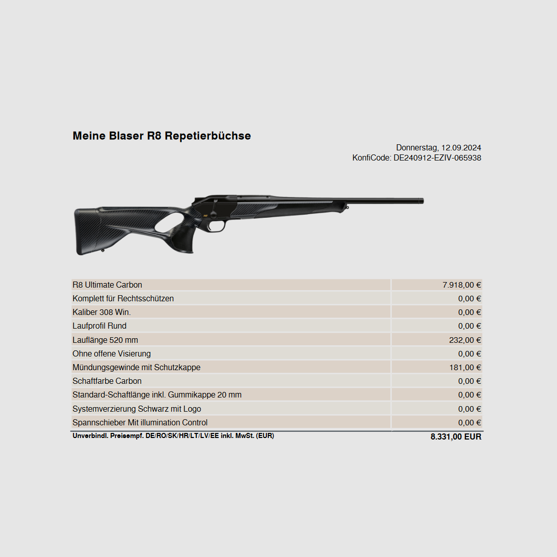 Blaser R8 Ultimate Carbon 