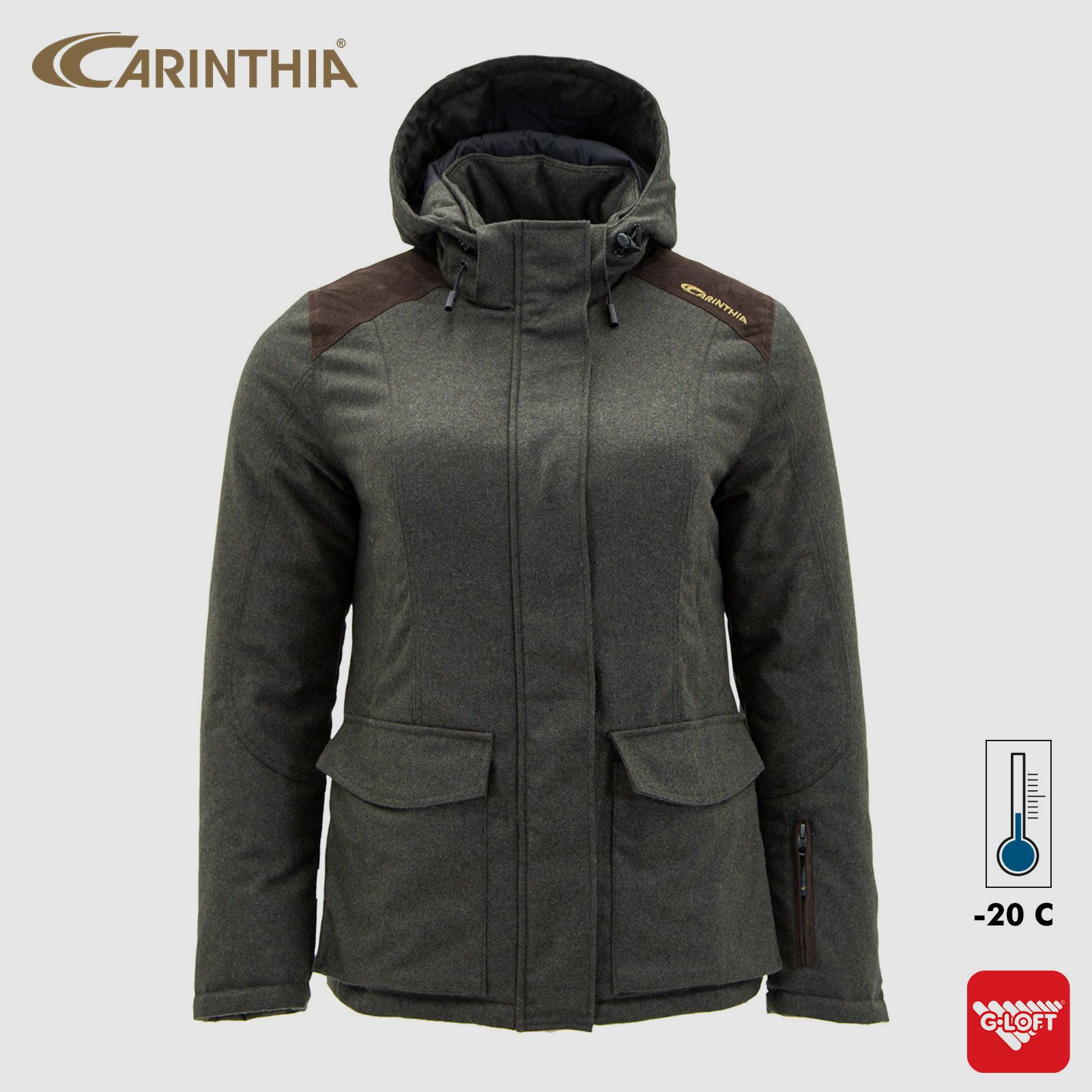 CARINTHIA G-LOFT Damen Loden-Parka grün meliert