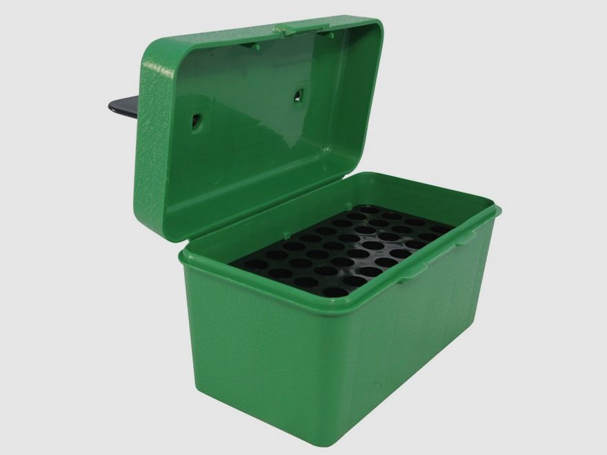 MTM Deluxe Patronenbox H50-RM-10 grün mit Klappdeckel und Tragegriff f. 50 Patronen .308 u.w., Bild 1 von 10