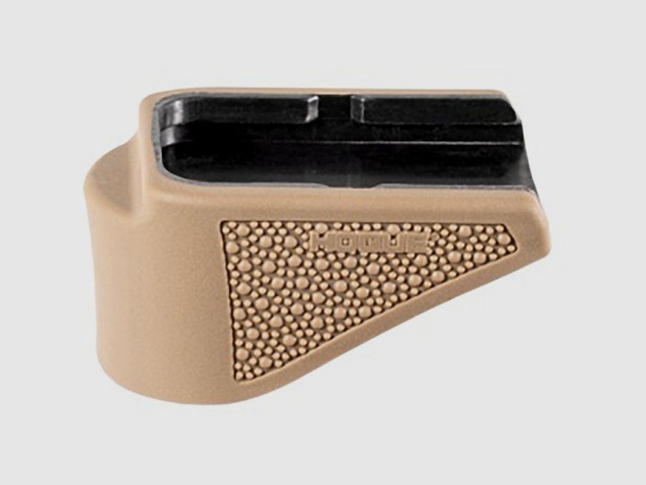 HOGUE OVERMOLDED® UITBREIDING 26® MAGAZINE HOGUE OVERMOLD GRIP EXT PAD VOOR GLOCK 26 9MM 10RD MAGS FDE, afbeelding 1 van 2
