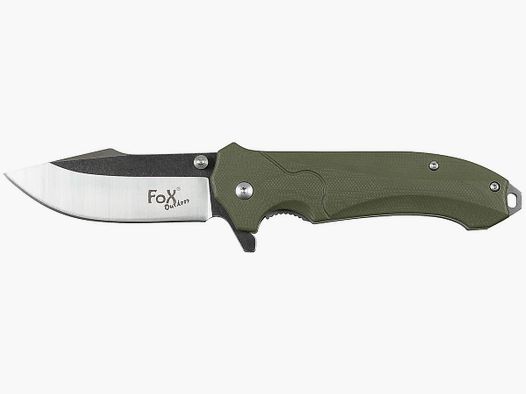 Folding knife, one-handed, olive, G10 handle