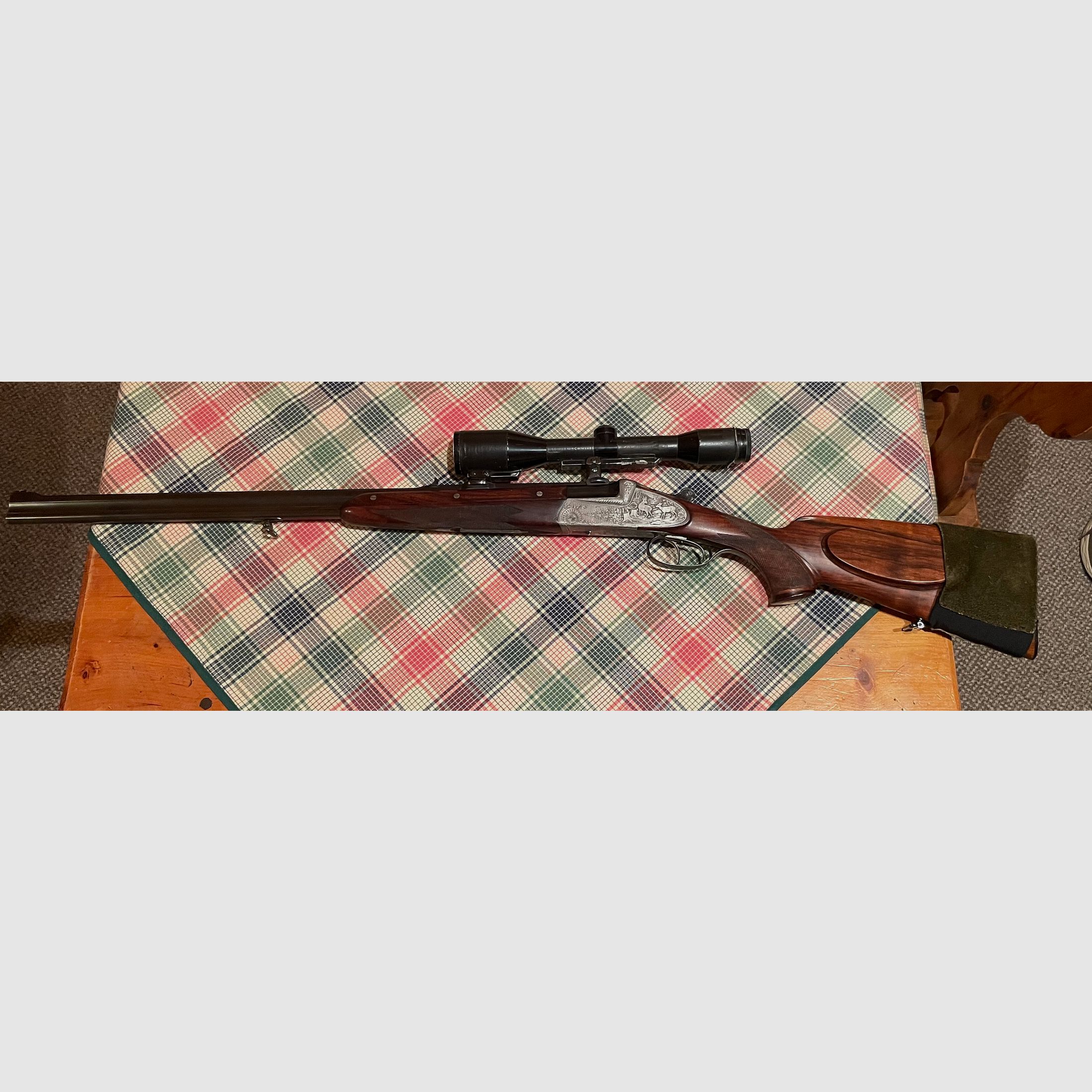 Fucile doppietta Bock Winkler Ferlach nel calibro 7×57 R / .22 Hornet